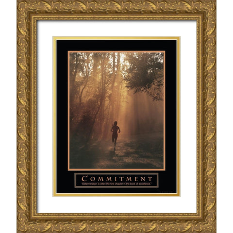 Commitment - Runner Gold Ornate Wood Framed Art Print with Double Matting by Unknown