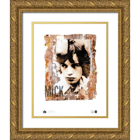 Mick and Mike Gold Ornate Wood Framed Art Print with Double Matting by Frontline