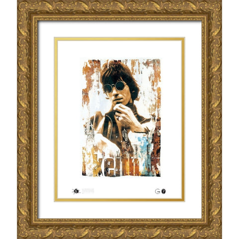 Keith Shades Gold Ornate Wood Framed Art Print with Double Matting by Frontline