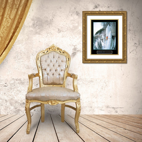 Ice Climber - Goals Gold Ornate Wood Framed Art Print with Double Matting by Unknown