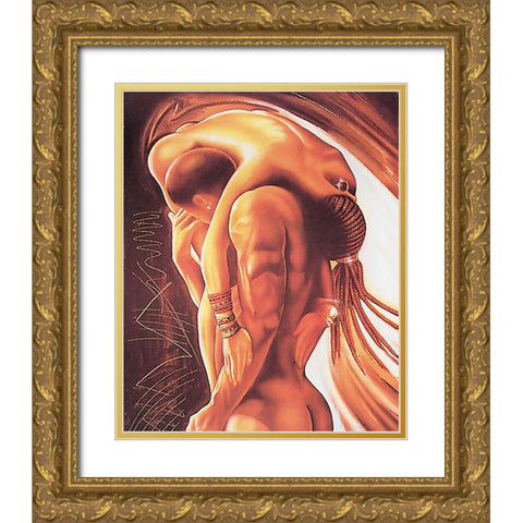Your Love Gold Ornate Wood Framed Art Print with Double Matting by Unknown