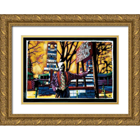 House of Prayer Gold Ornate Wood Framed Art Print with Double Matting by Unknown