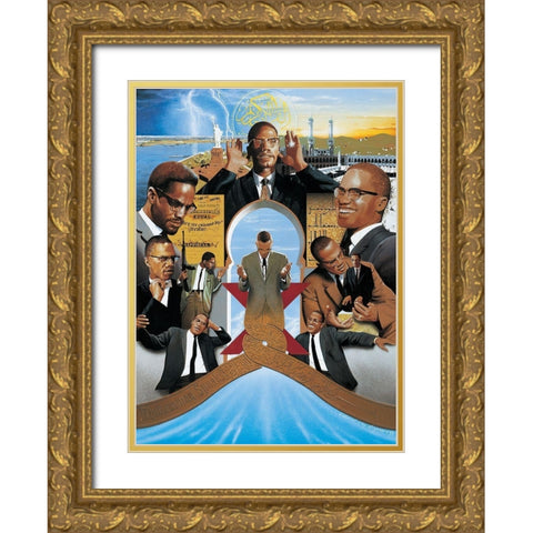 Equalizer Gold Ornate Wood Framed Art Print with Double Matting by Unknown