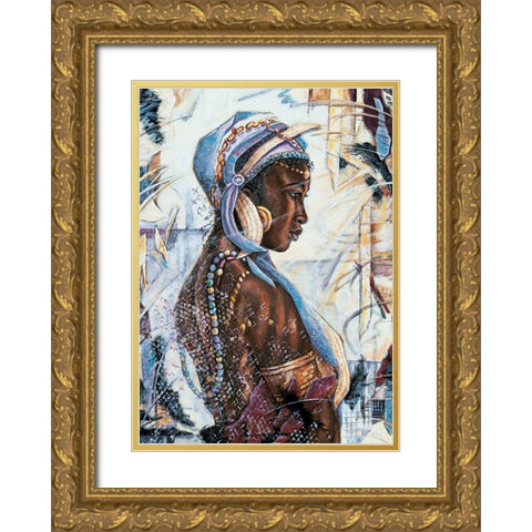 The Tear Gold Ornate Wood Framed Art Print with Double Matting by Unknown