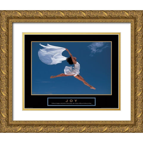 Joy - Dance Gold Ornate Wood Framed Art Print with Double Matting by Unknown