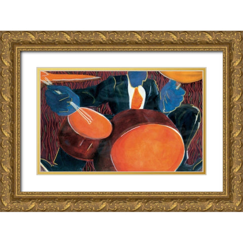 Drummer Boy Gold Ornate Wood Framed Art Print with Double Matting by Unknown