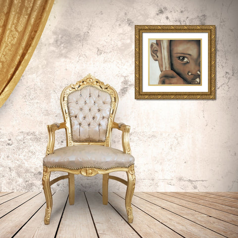 The Tear Gold Ornate Wood Framed Art Print with Double Matting by Unknown