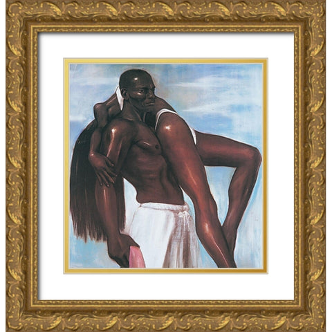 Desire Gold Ornate Wood Framed Art Print with Double Matting by Unknown