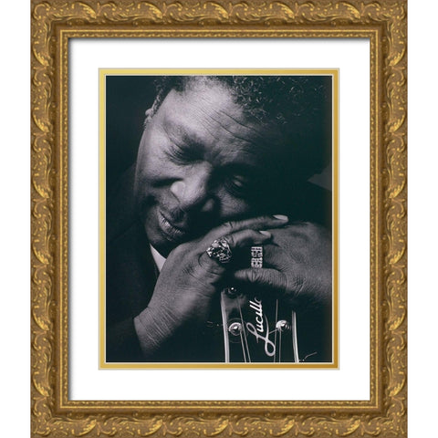 Bibi  Gold Ornate Wood Framed Art Print with Double Matting by Unknown