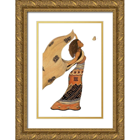 Emerging Gold Ornate Wood Framed Art Print with Double Matting by Unknown