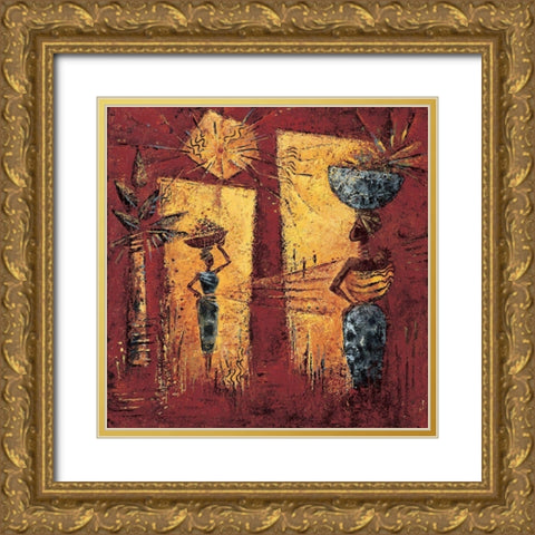 Les baies precieuses Gold Ornate Wood Framed Art Print with Double Matting by Vital, Isabelle