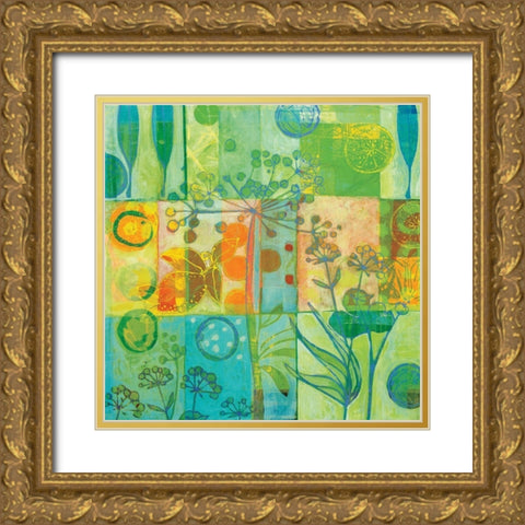 Silhouette organique Gold Ornate Wood Framed Art Print with Double Matting by Carvalho, Cecile de