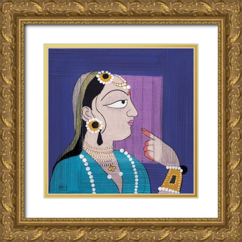 Paro Gold Ornate Wood Framed Art Print with Double Matting by Aubert, Sylvie