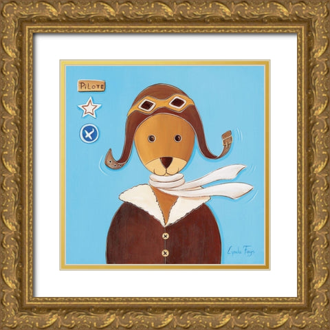 Pilote II Gold Ornate Wood Framed Art Print with Double Matting by Fays, Lynda