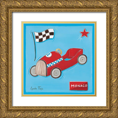 Grand prix II Gold Ornate Wood Framed Art Print with Double Matting by Fays, Lynda