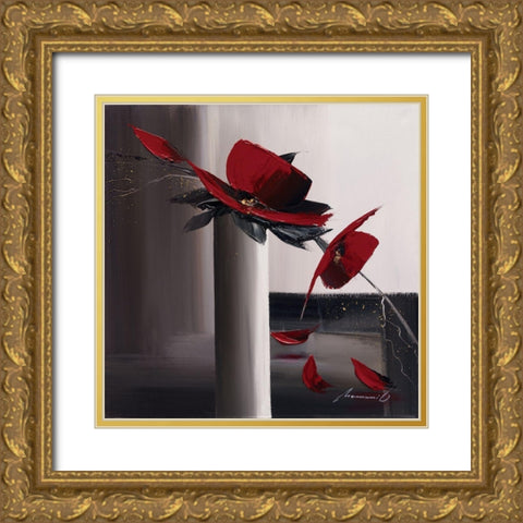 Geometrie florale I Gold Ornate Wood Framed Art Print with Double Matting by Tramoni, Oliver