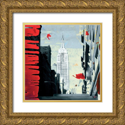 Wind Gold Ornate Wood Framed Art Print with Double Matting by Thalie