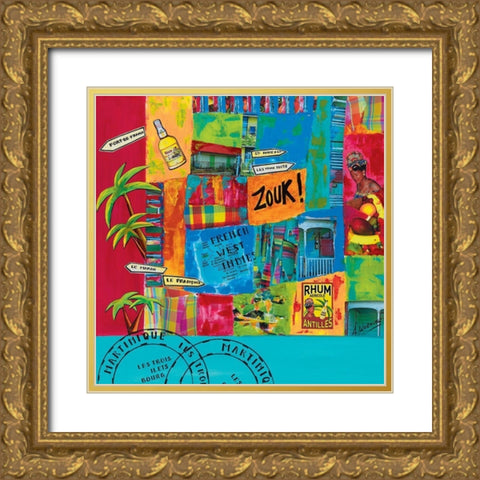 Zouc Gold Ornate Wood Framed Art Print with Double Matting by Wozniak, Sophie