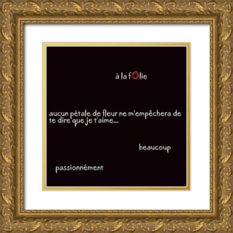 Aucun peÂ´tale Gold Ornate Wood Framed Art Print with Double Matting by Cilpa, Audrey and Fabrice