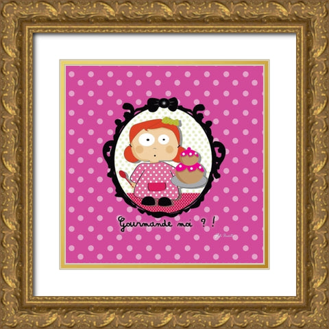 Gourmande Gold Ornate Wood Framed Art Print with Double Matting by Fifi, Bastille