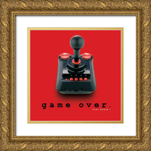 Game over Gold Ornate Wood Framed Art Print with Double Matting by BRAUN Studio