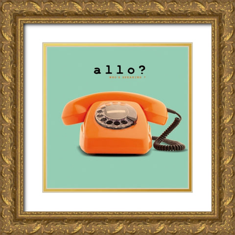 Allo ? Gold Ornate Wood Framed Art Print with Double Matting by BRAUN Studio