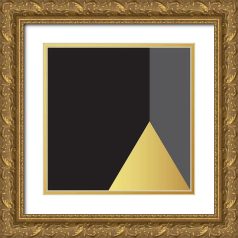 Triangle dore Gold Ornate Wood Framed Art Print with Double Matting by Braun Studio