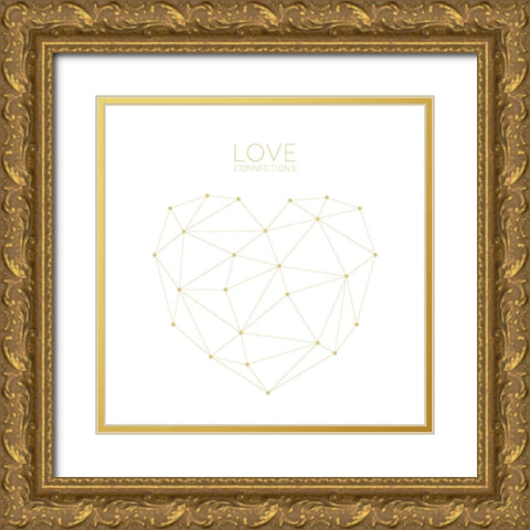 Love Connections Gold Ornate Wood Framed Art Print with Double Matting by Braun Studio