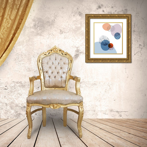 Organic 1 Gold Ornate Wood Framed Art Print with Double Matting by Braun Studio