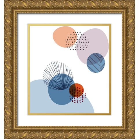Organic 1 Gold Ornate Wood Framed Art Print with Double Matting by Braun Studio