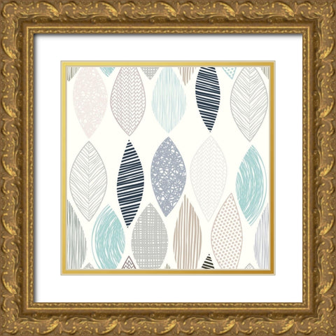 Organic Feuilles Gold Ornate Wood Framed Art Print with Double Matting by Braun Studio