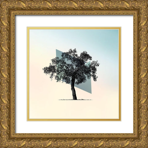 Spectrum 1 Gold Ornate Wood Framed Art Print with Double Matting by Braun Studio