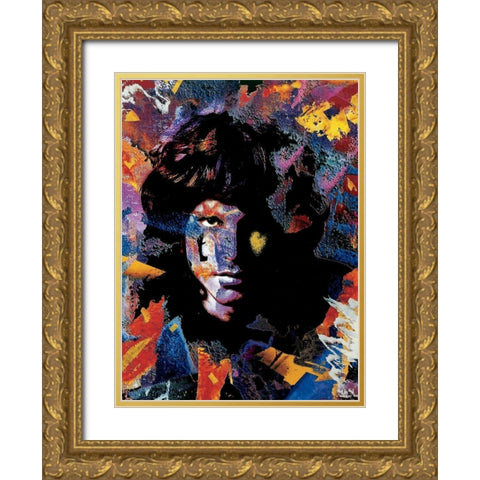 Lui Gold Ornate Wood Framed Art Print with Double Matting by Ortega, Guillaume