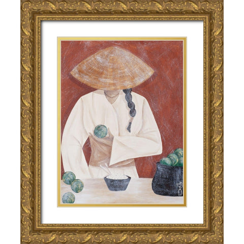 Le repas Gold Ornate Wood Framed Art Print with Double Matting by Dothy