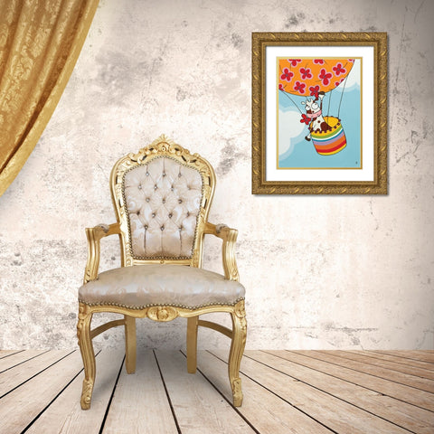 Un petit voyage II Gold Ornate Wood Framed Art Print with Double Matting by Sego