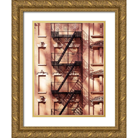 Escaliers 2 Gold Ornate Wood Framed Art Print with Double Matting by BRAUN Studio
