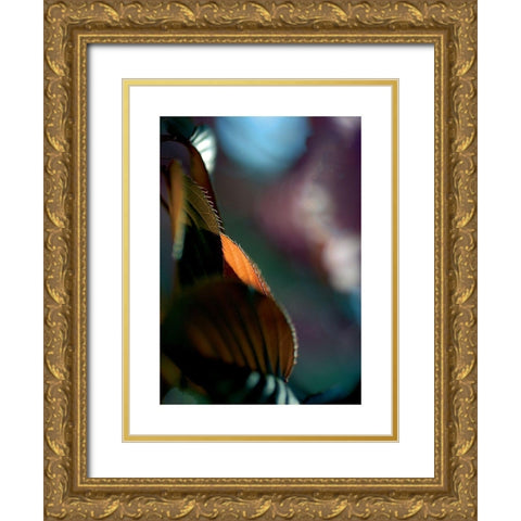 Feuilles Prunus 2 Gold Ornate Wood Framed Art Print with Double Matting by Ayrault, Marc