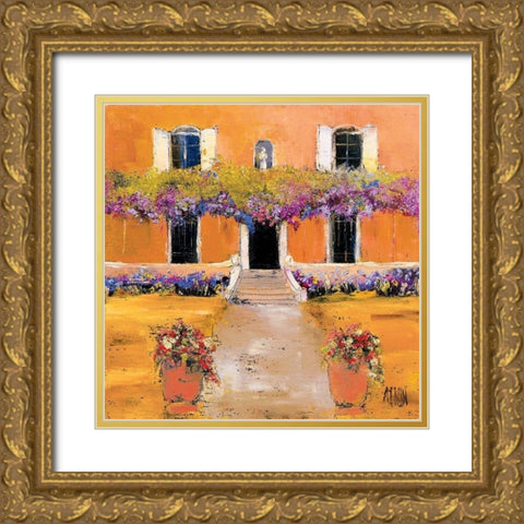 La glycine Gold Ornate Wood Framed Art Print with Double Matting by Grossi, Anne-Marie