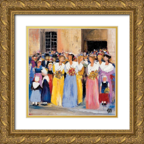La reine dArles Gold Ornate Wood Framed Art Print with Double Matting by Grossi, Anne-Marie