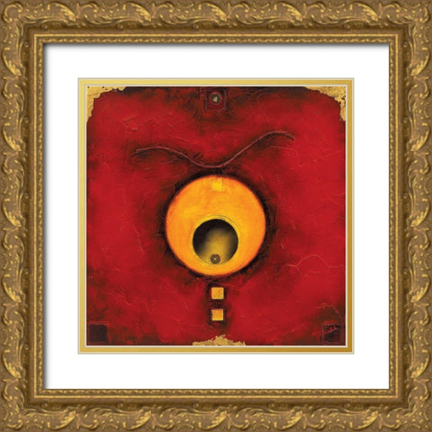 La pierre gravee Gold Ornate Wood Framed Art Print with Double Matting by Arthure