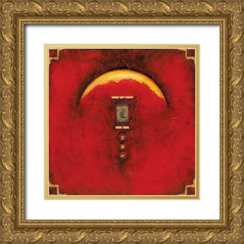 Suite bambou Gold Ornate Wood Framed Art Print with Double Matting by Arthure