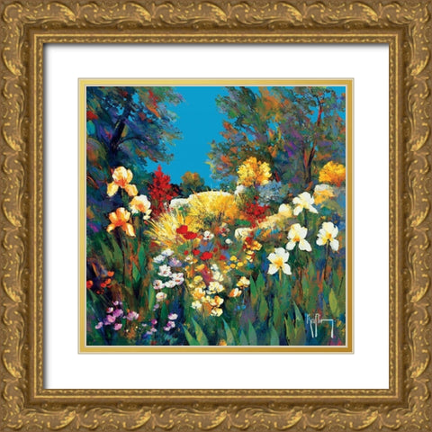 Le vieux jardin Gold Ornate Wood Framed Art Print with Double Matting by Keiflin, Roger