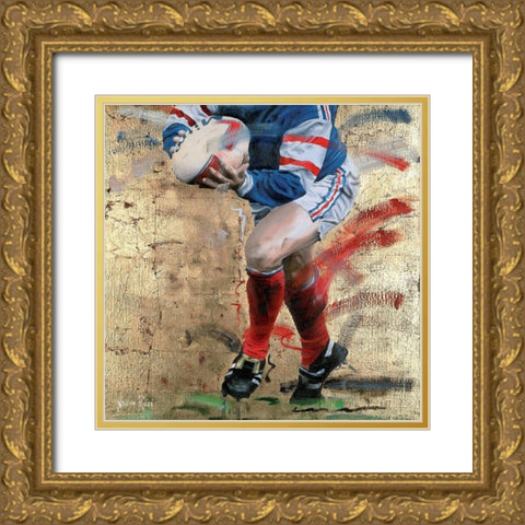 Action legs (detail) Gold Ornate Wood Framed Art Print with Double Matting by Ruse, Nadine