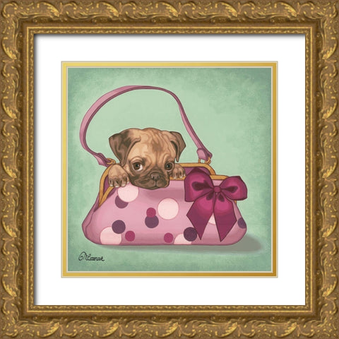 Dans le sac Gold Ornate Wood Framed Art Print with Double Matting by Cazenave, Maryline