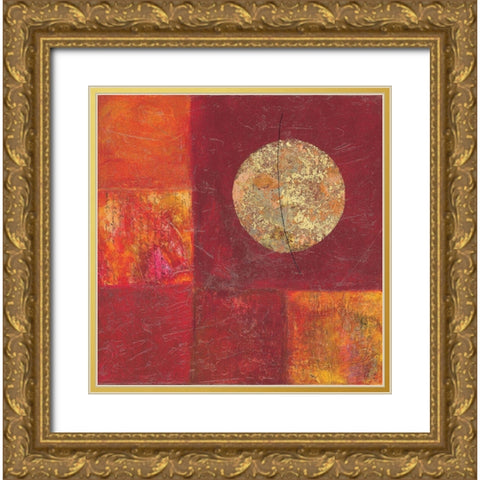 La lune rouge Gold Ornate Wood Framed Art Print with Double Matting by Garrido, Jerome