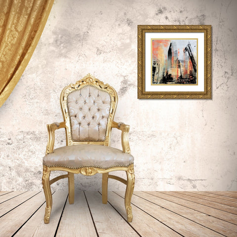 Allen Tracy New York Gold Ornate Wood Framed Art Print with Double Matting by JMG