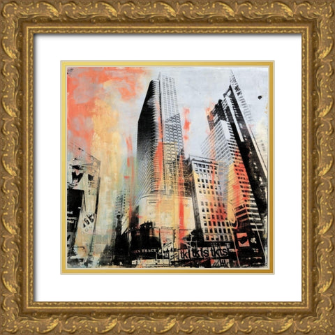 Allen Tracy New York Gold Ornate Wood Framed Art Print with Double Matting by JMG