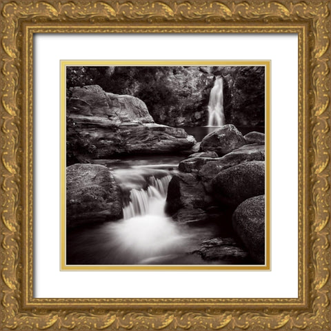 Poggiodinaz Gold Ornate Wood Framed Art Print with Double Matting by Poli, Jean-Philippe