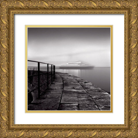 Bastia Gold Ornate Wood Framed Art Print with Double Matting by Poli, Jean-Philippe