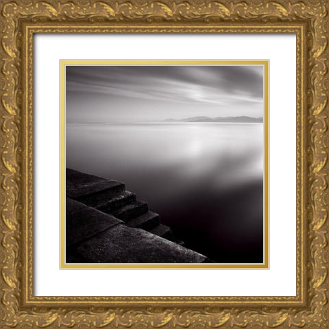 Lescalier Gold Ornate Wood Framed Art Print with Double Matting by Laurenceau, Gerard